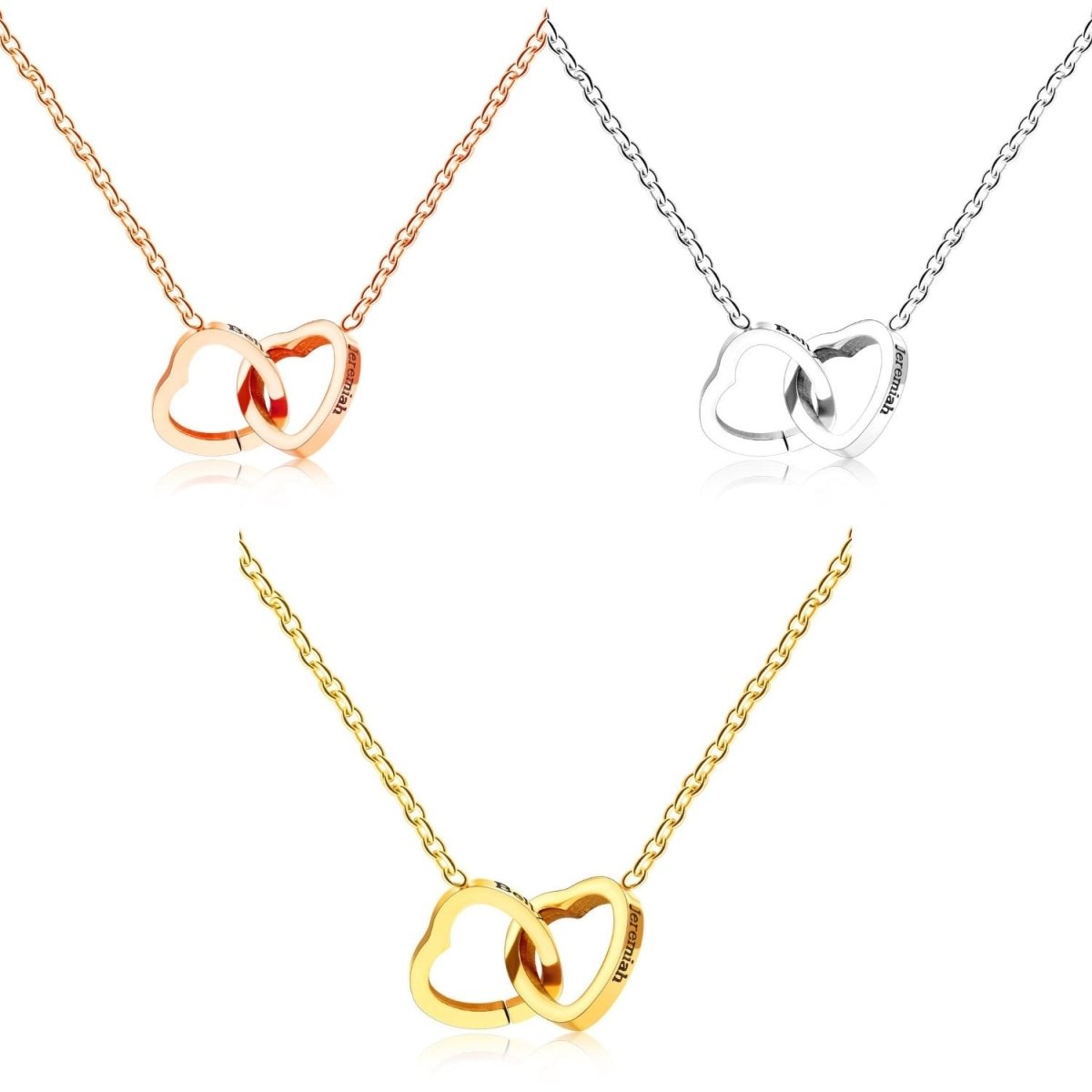 Rose Box + Secret 18k Heart Necklace (Engraved) - Google - Rose-Gold
